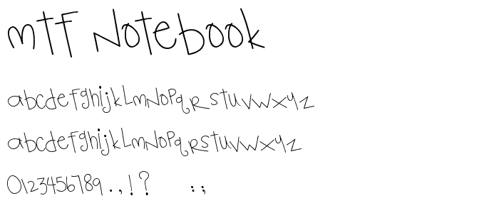 MTF Notebook font